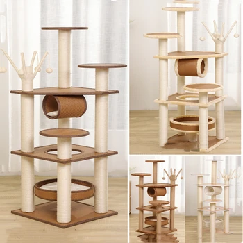 

Cat Climbing Litter Tree Scratching Small Shelf Jumping Wood