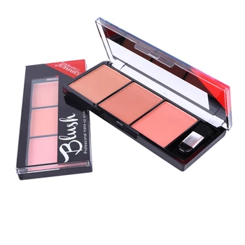 

2019 Professional 3 Colors Natural Long-lasting Blusher Powder Palette Shimmer Highlighter Blush Cheek Makeup Tool