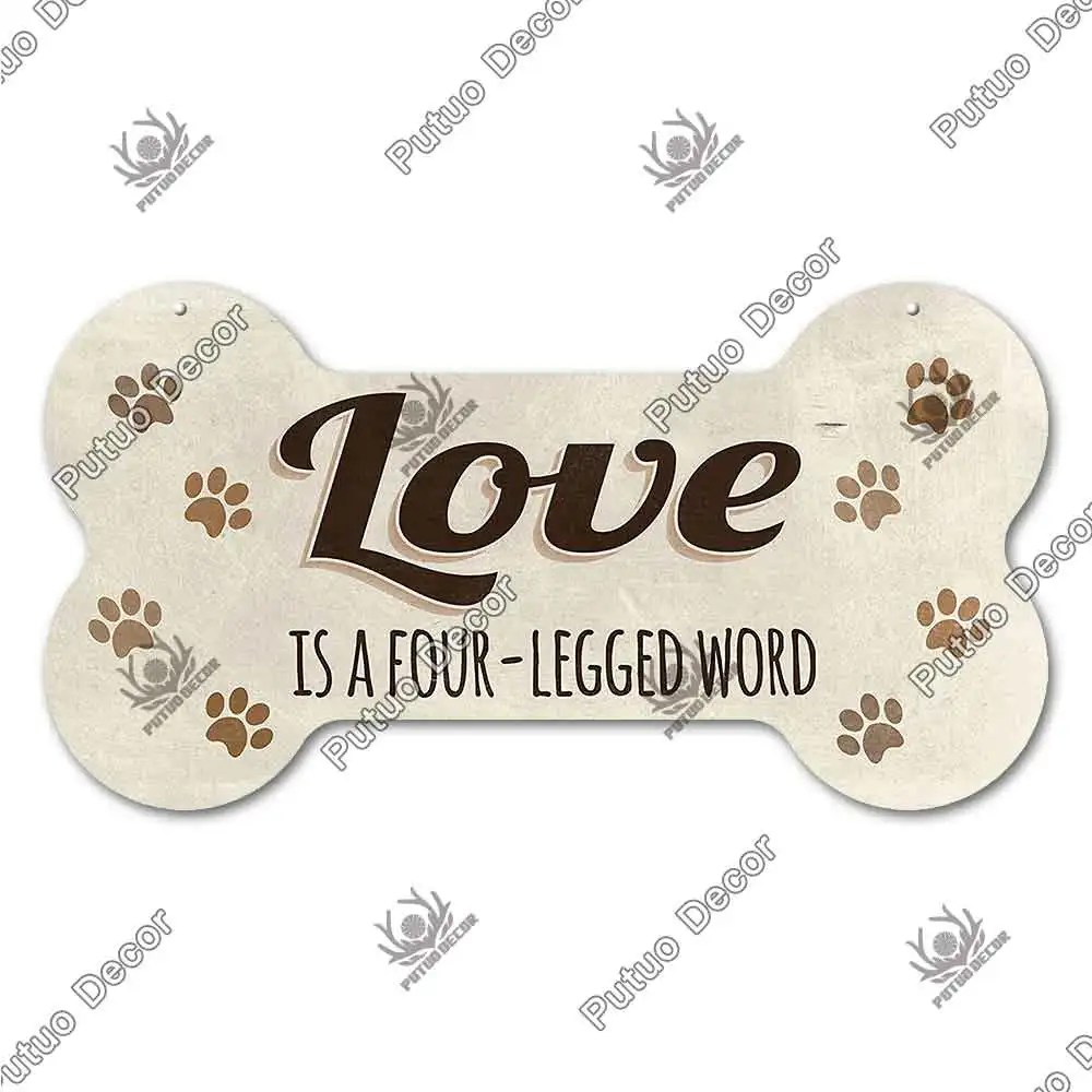 Rustic Wedding Wooden Letter Sign Hanging Bone Plaque Decor Dog Pet Photo Prop 