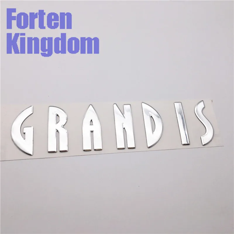Forten Kingdom 10 шт. слово для Grandis хром автомобиль задний багажник эмблема 3D письмо Наклейка Хвост имя значок в форме пластины