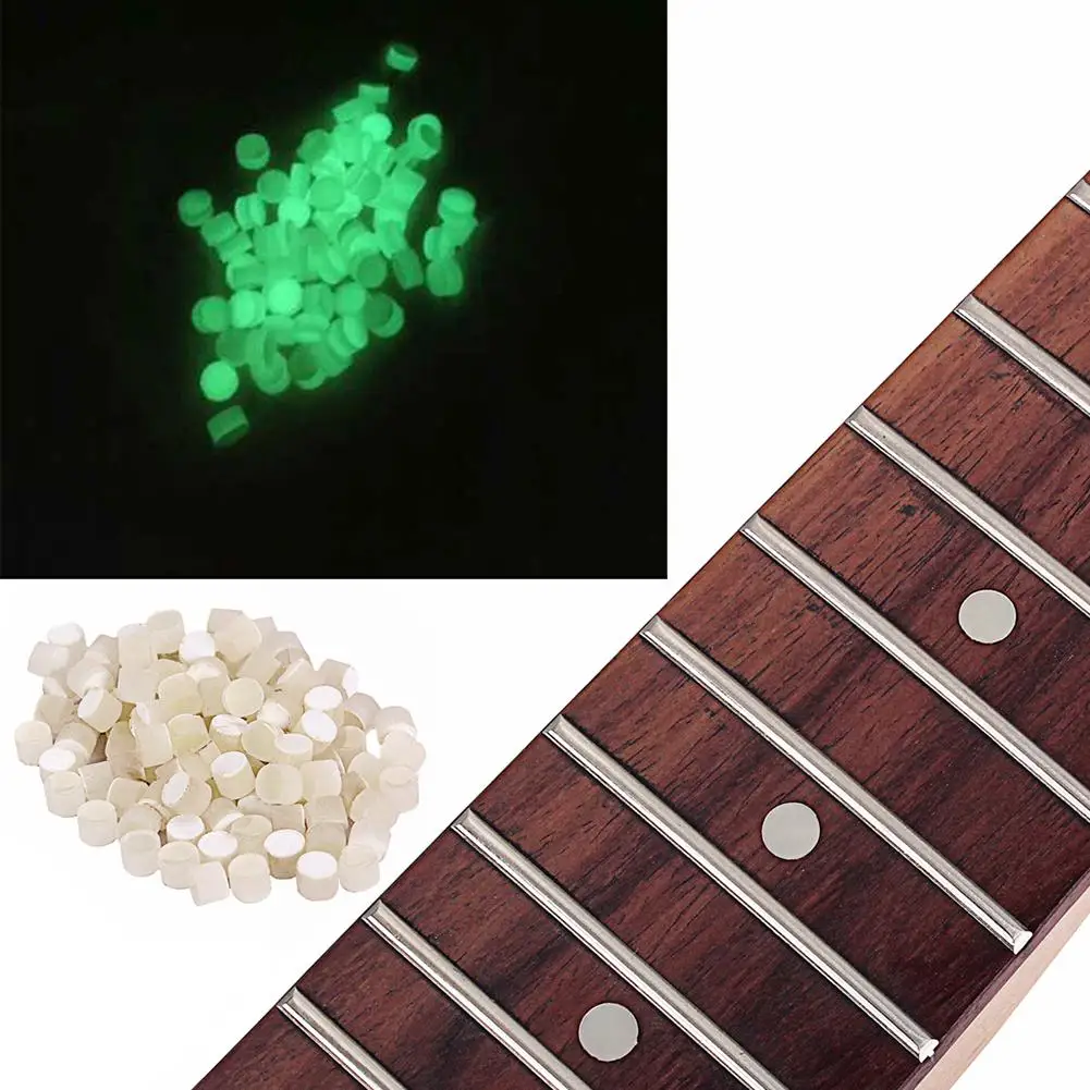 100Pcs 5mm Guitar Ukulele Fingerboard Inlay Neck Side Luminous Glow in Dark Dot Guitar Ukulele Fingerboard Inlay Neck Side Lumin