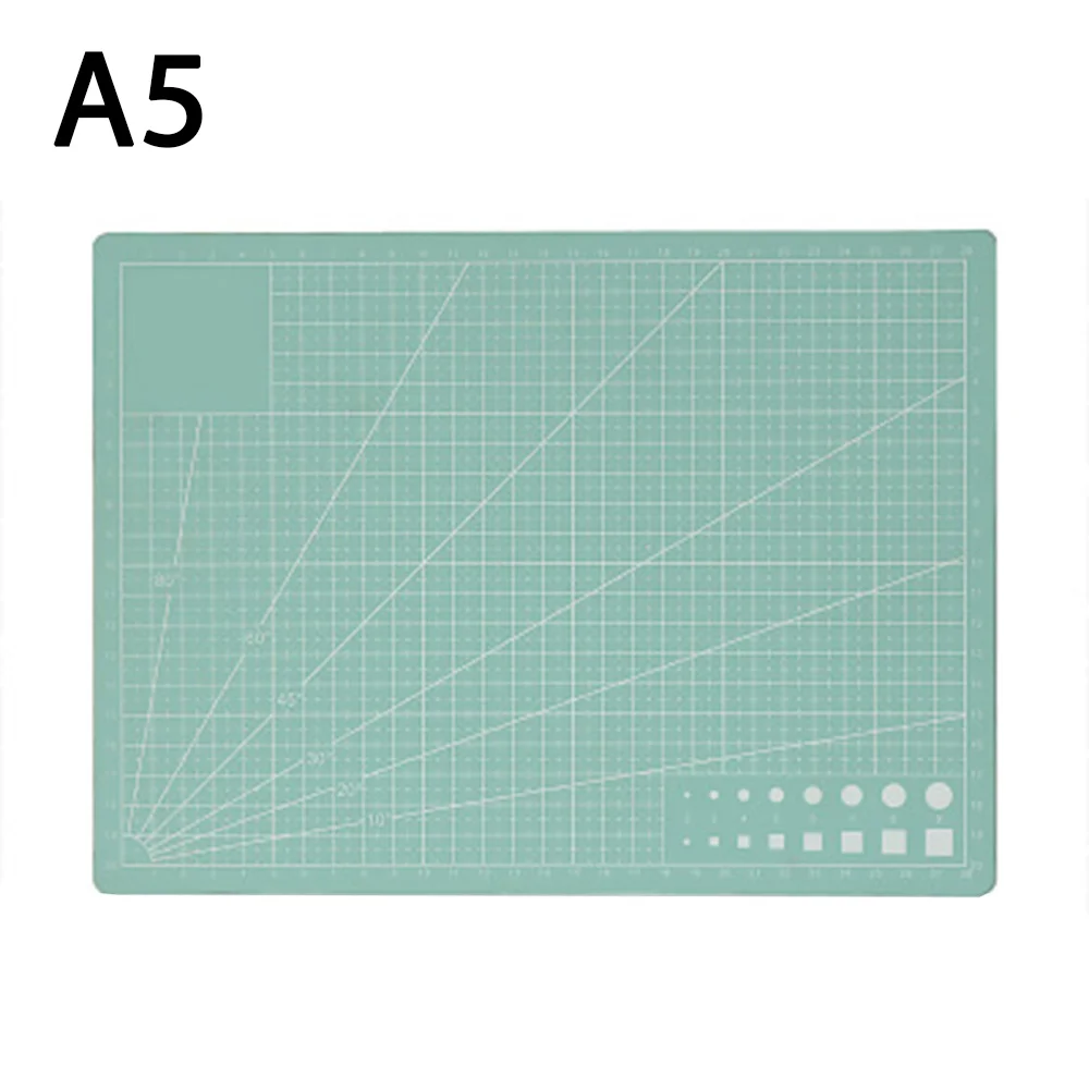 light green Self-Healing Cutting Pad Portable Professional Non Slip A4 A5 Printing Model Quilting Self-Healing Grid Cutting Self Healing - Color: light green