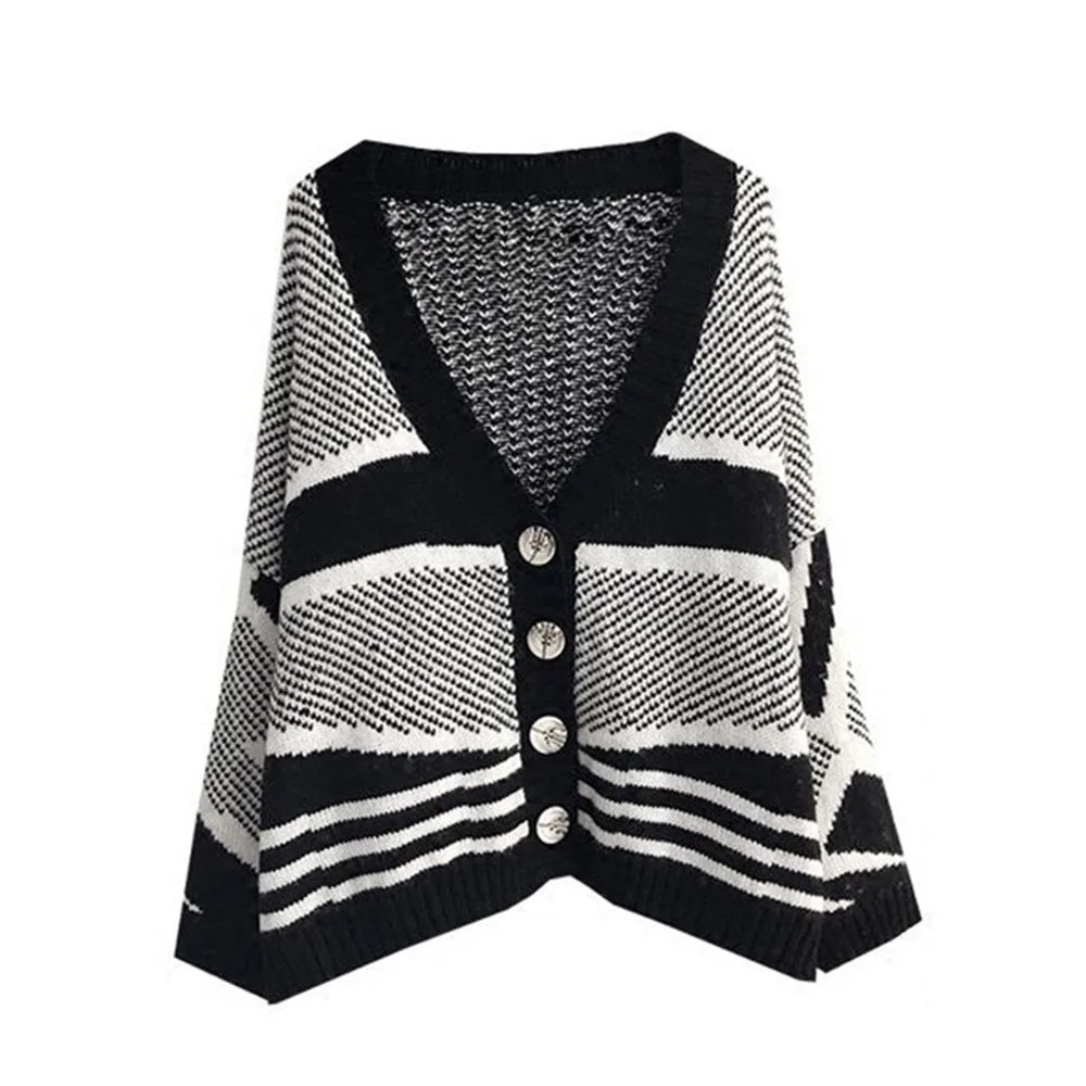 

Korean Fashion Knitted Cardigans Women Sweater Winter Autumn 2020 School Oversize Sweaters Loose Patchwork Knitwear Coat Mujer