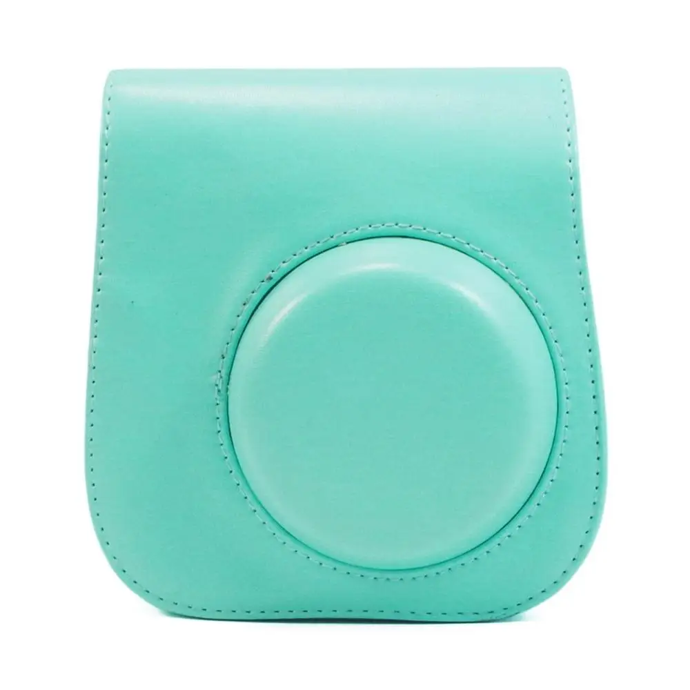 Для Fujifilm Fuji Instax Mini 8 9 пленка камера PU кожаная сумка наплечный чехол Цветная защитная сумка - Цвет: Светло-зеленый