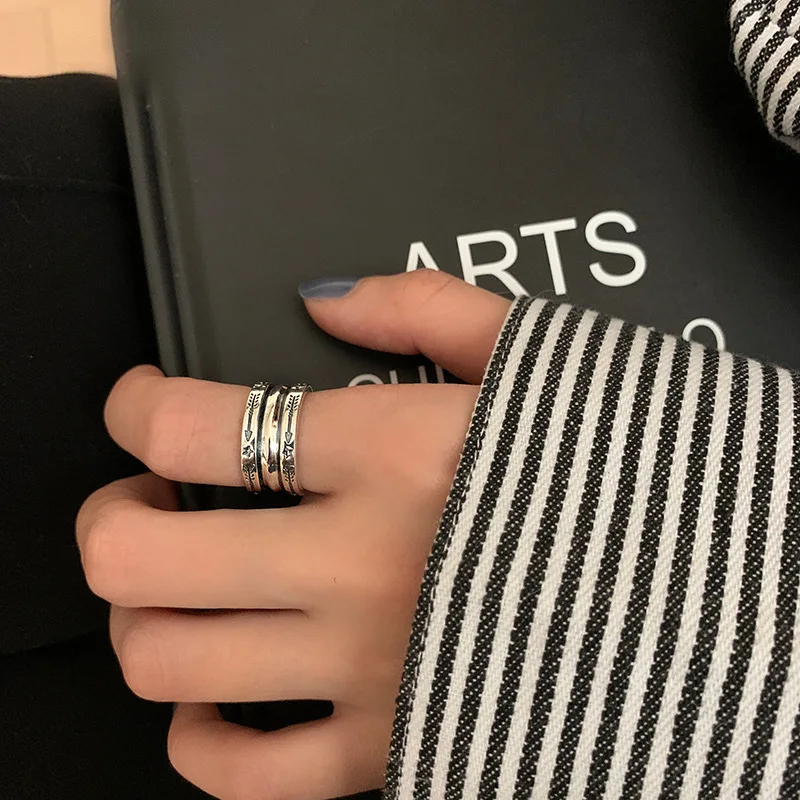 指輪・リング GUIDI G-AN02 SILVER SQUERE RING Guidi square ring with KANGAROO LEATHER