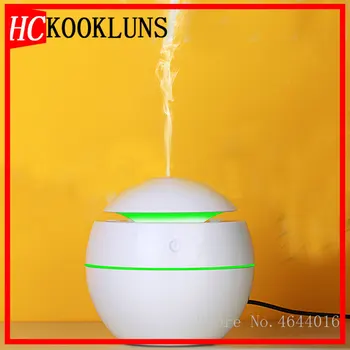 

130ML Mini USB Ultrasonic Cool Mist Humidifier Aroma Essential Oil Diffuser Air Purifier 7 Color Change Light for Office
