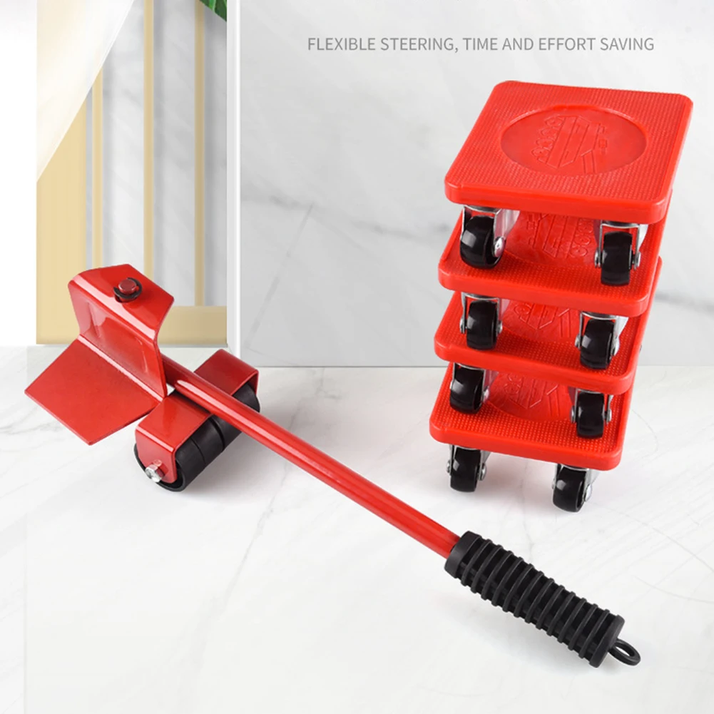 5pcs Furniture Mover Tool Set Furniture Transport Lifter Stuffs Roller