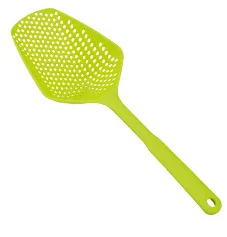 green Модный черный большой ковш дуршлаг паста термостойкий фильтр - Цвет: green