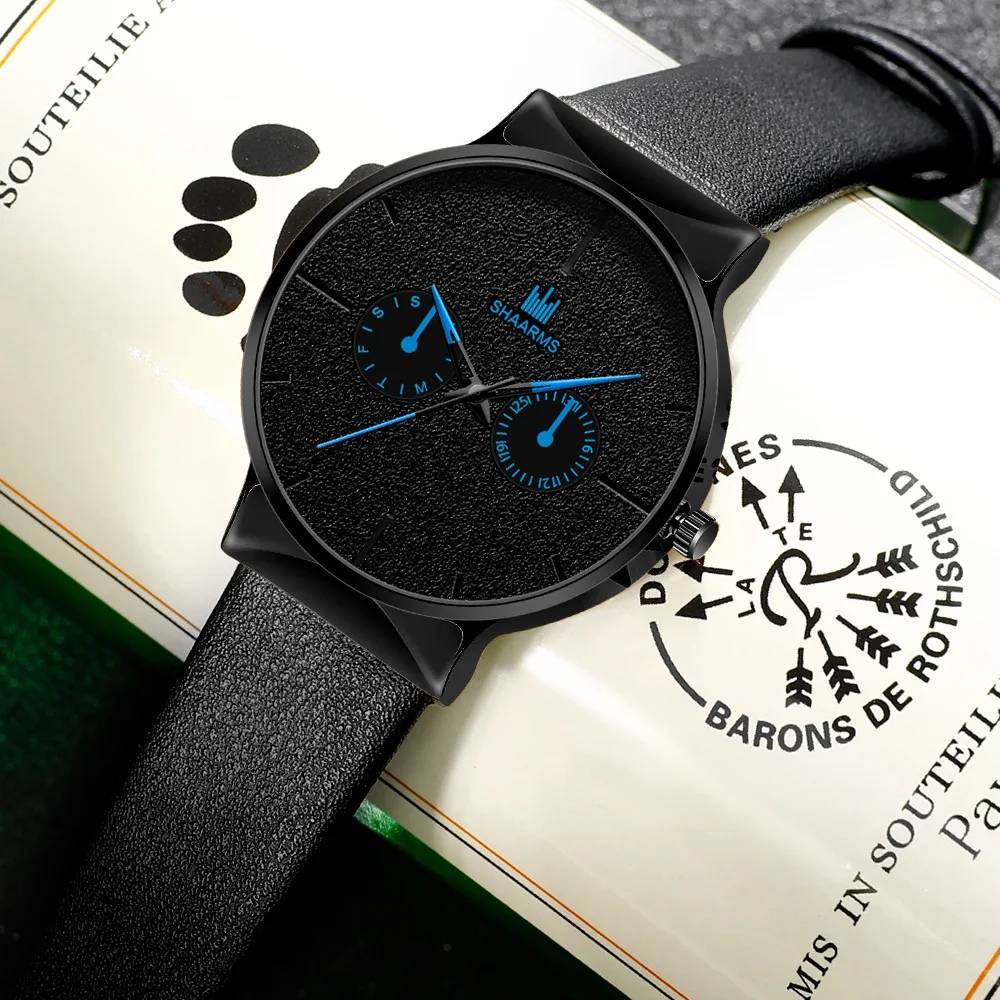 Роскошные Кварцевые часы для мужчин кожаный ремешок Часы мужские модные спортивные повседневные наручные часы
