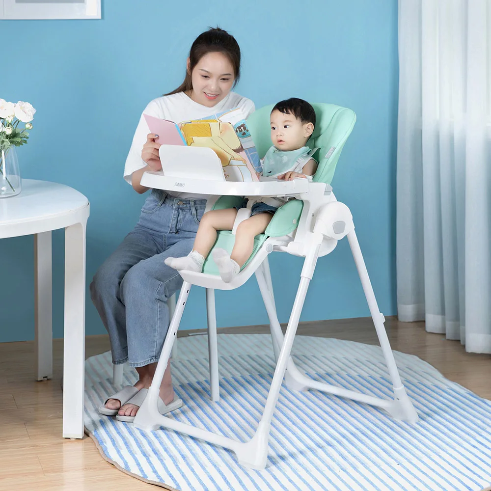 Многофункциональное детское кресло для обеденного стола с одной кнопкой, складное 8 регулируемых по высоте, безопасное автокресло для детей 6-36 месяцев