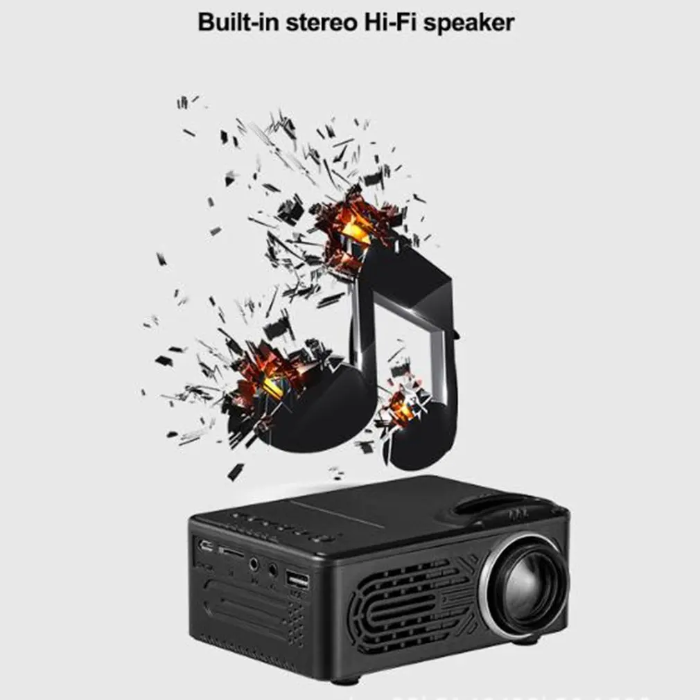 Lumens com Multi-interface Mini Projetor Suporta 1080 p hd 400 Usb av tf Casa Media Player 320x240 Pixels Led rd 814 5 High Quality Computador e Escritório