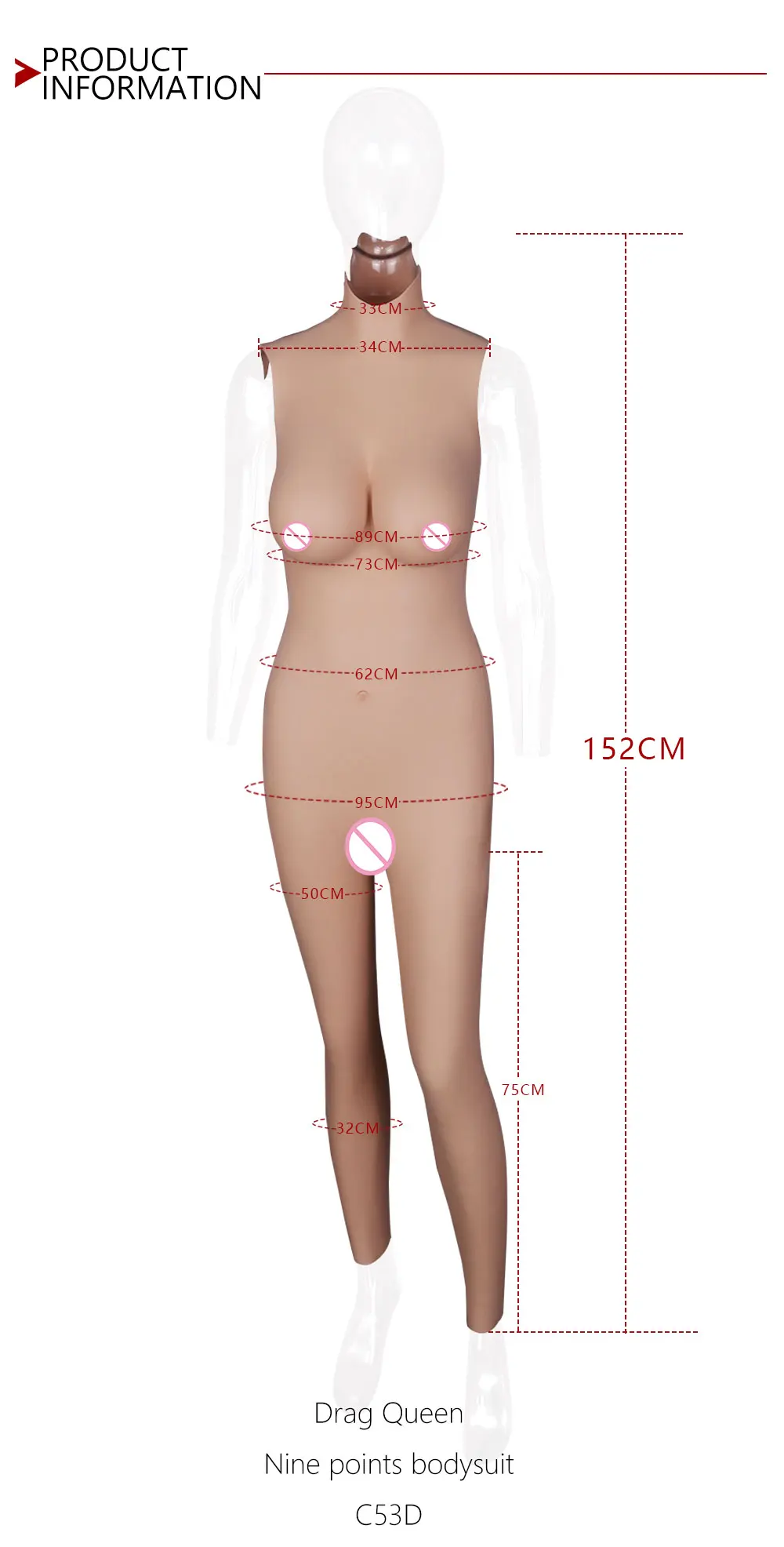 Drag Queen Realistic Shemale Fake Boobs False Breast Forms Insertable Vagina Bodysuit No Oil Silicone Breast Tits Chest For Sissy (2)
