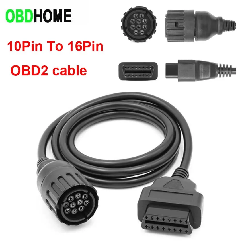 1m Cable for BMW 10PIN ICOM D ICOM-D Motorcycles Motobikes 10 Pin Adaptor 10Pin To 16Pin OBD2 I-COM A2 Diagnostic | Автомобили и