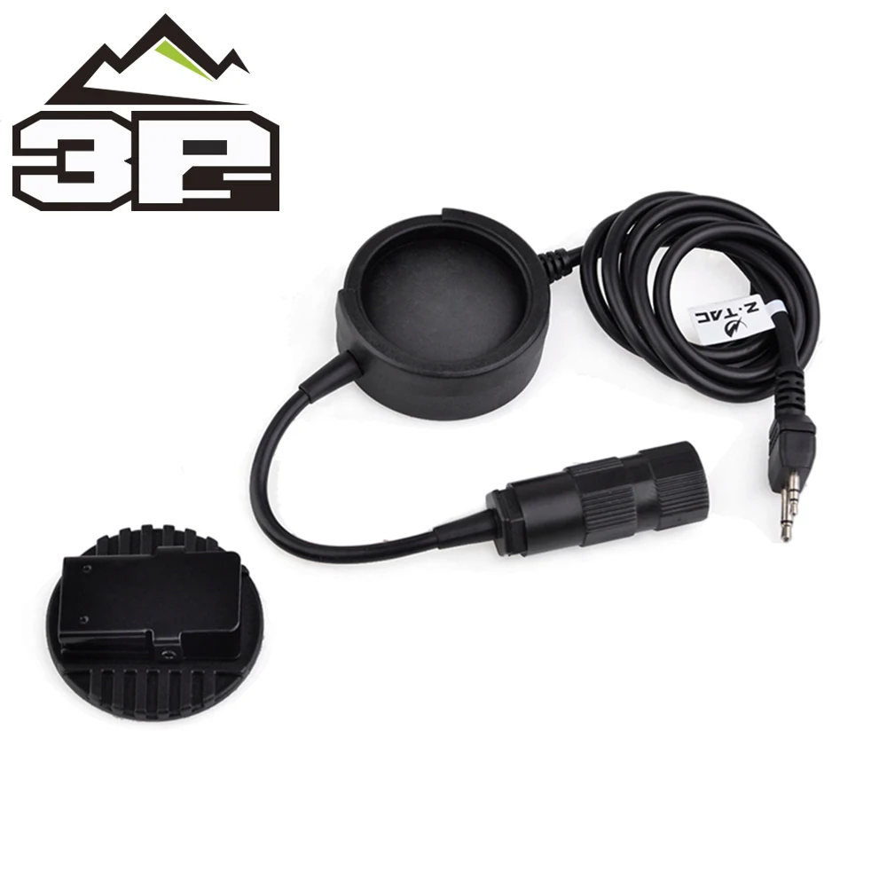 Najtaniej Airsoft Militry duży przycisk Push to Talk taktyczne słuchawki nowy ZTCI taktyczne PTT nowy zestaw słuchawkowy do otworu wtyczki akcesoria z138