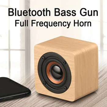 

Portable Retro Wooden Bluetooth Speaker Mini Outdoor Wireless Bass Loudspeaker Multifunctional NC99