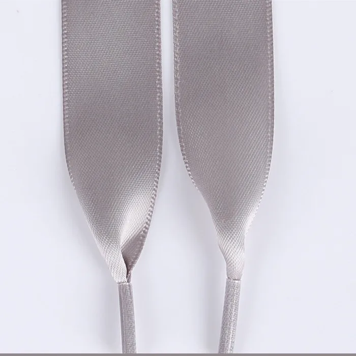 grey 1 пара, длина 80 см, плоская подошва, яркие цвета, атласные шнурки, лента, многоцветные однотонные шнурки для кроссовок, спортивная обувь шириной 2 см - Цвет: grey
