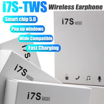 

Acespower Retail Package I7s TWS Earphone Fast Charging Bluetooth 5.0 Wireless Earphones with Mic Handsfree Universal Earpiece