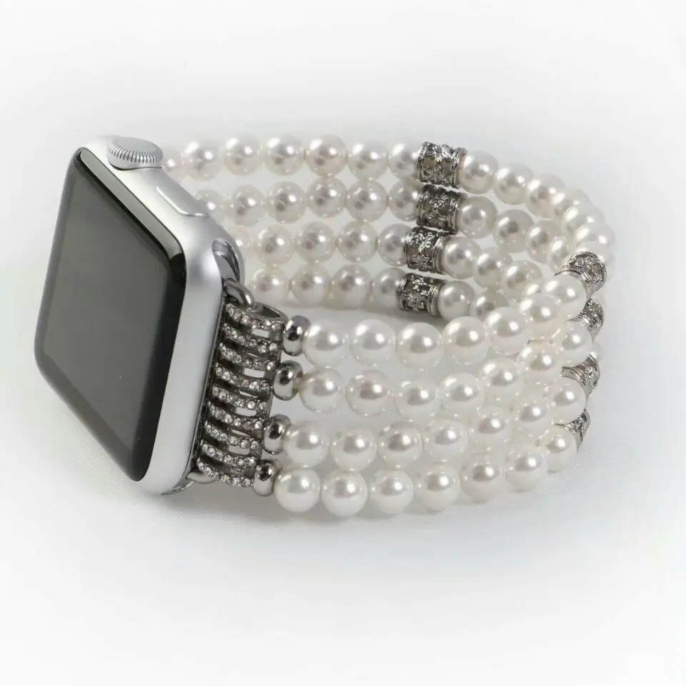 

Suitable for Apple Watch Strap Entirely Handmade Pearl Watch Strap Applicable AppleWatch Pearl-Watch Wrist Strap