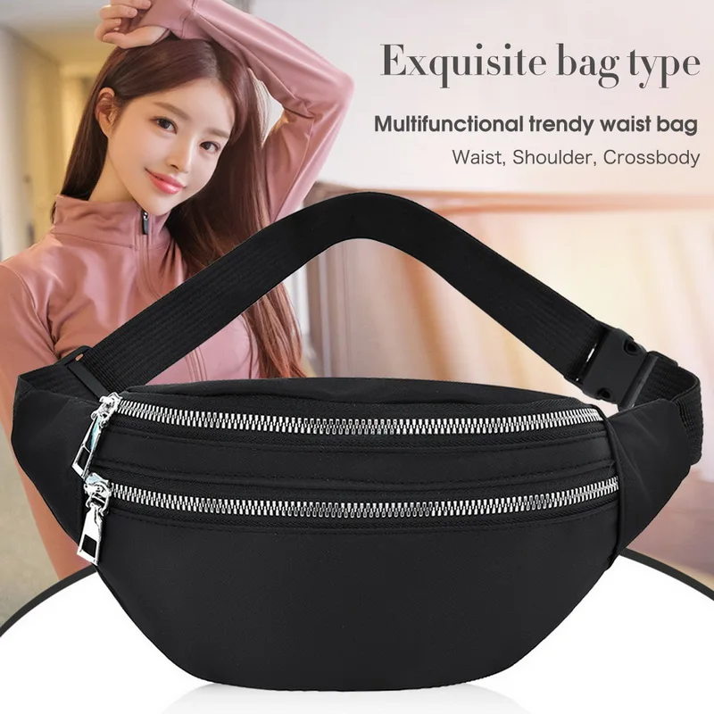Riñoneras impermeables para mujer, bolso de moda, bandolera de viaje Unisex, a la cadera, con cinturón, 2020