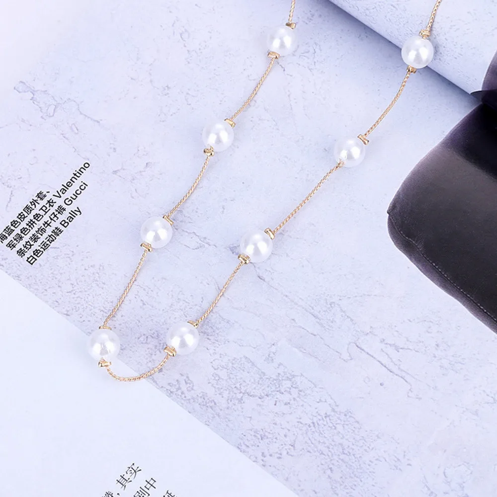 Necklace For Women Short Necklace Pearl Monolayer Necklace Clavicular Chain Accessories Collares Para Mujer Collier Femme 2