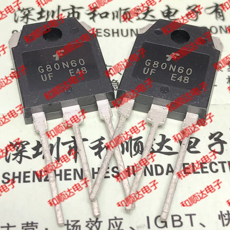 5 шт./лот SGH80N60UF G80N60UF TO-3P с изолированным затвором(IGBT) 600V 80A