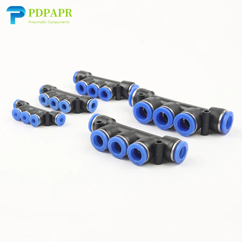 GooTon 6mm to 4mm Pneumatic Air Pipe Quick Fitting Coupler Connector Adapter Plastic Black 10pcs