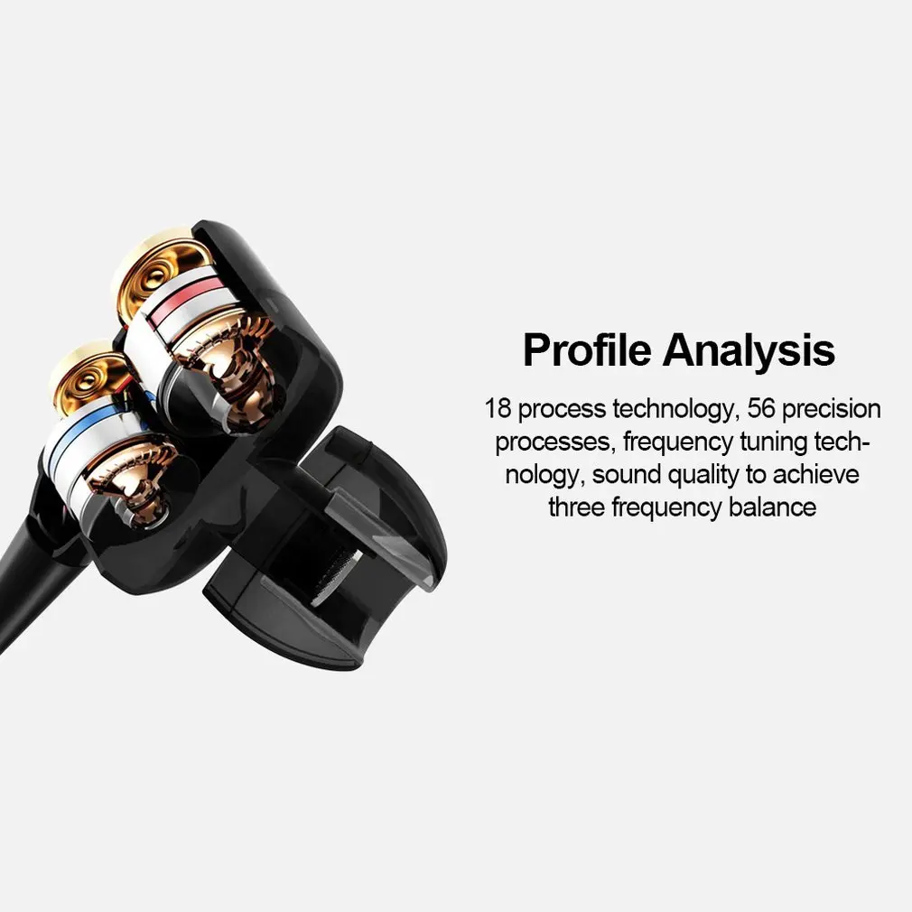 Bluetooth наушники, беспроводная гарнитура, шейным ободком, четыре блока, двойной динамический Гибридный глубокий бас, наушники для телефона с микрофоном