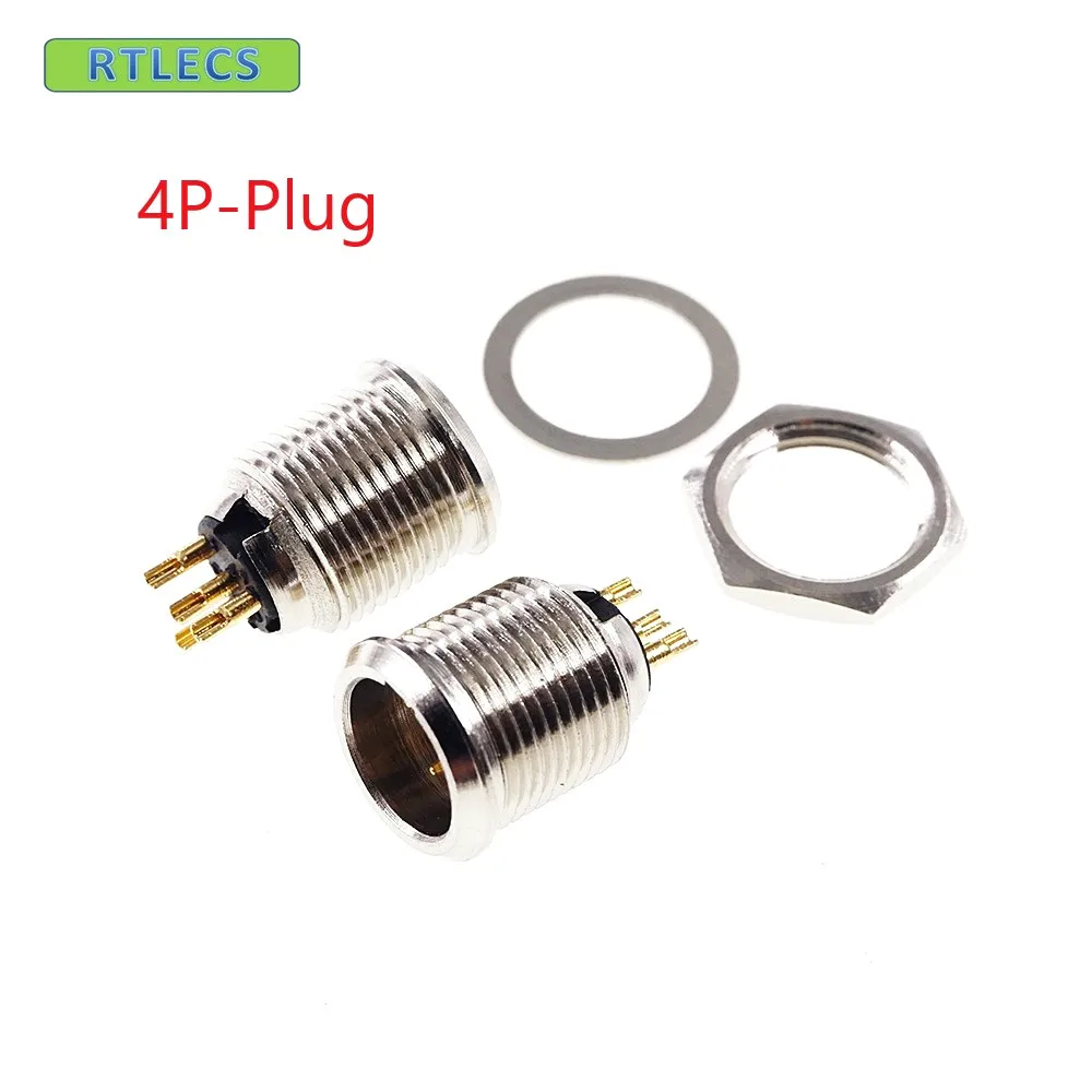 10pcs4positionMiniXLRconnectorPanelMountReceptacleMalePins4