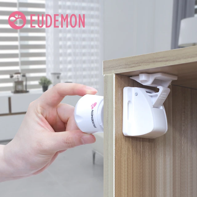 KOOJN Non Punching Drawer Lock Children's Safety Lock Magnetic Cabinet Door  Magnetic Invisible Lock Baby Cabinet Safety - AliExpress