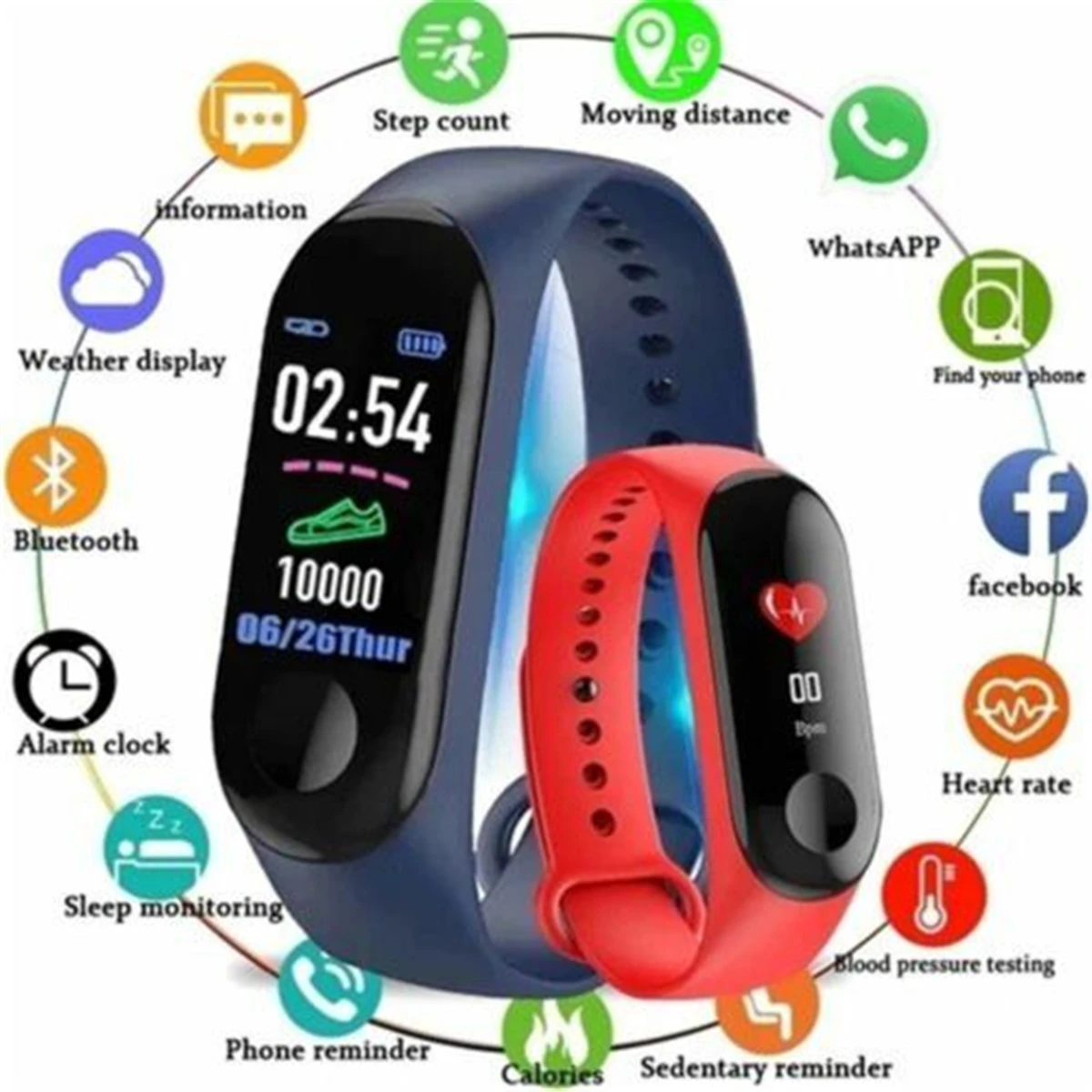 Женские Смарт-часы с силиконовым браслетом фитнес-браслет Bluetooth измерением