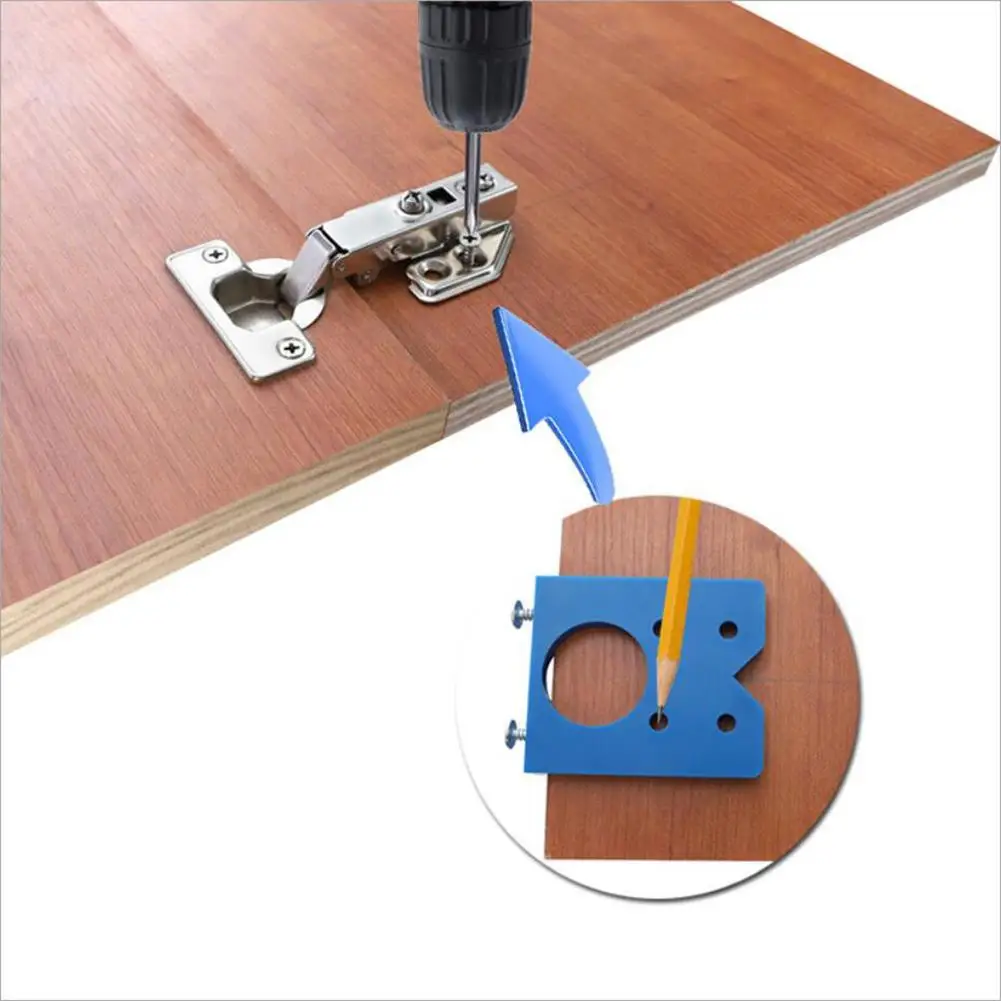 35 мм петля отверстие шаблон для сверления дверные петли панели шаблон сверлильный станок набор пробивая установка инструмент помощи