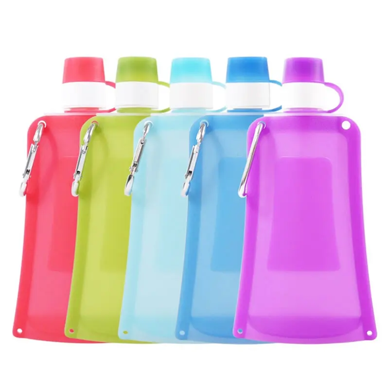 OBR 500ml силиконовая складная бутылка для воды многоразовые Портативный напитков бутылка для занятий спортом на открытом воздухе для путешествий Складная бутылка для воды, бутылка для воды
