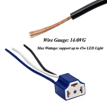 

Bulb Holder Connector Plug Wire Socket Car Electronics Accessories Cables 2 X H4 3 Pin Headlight Replacement Repair