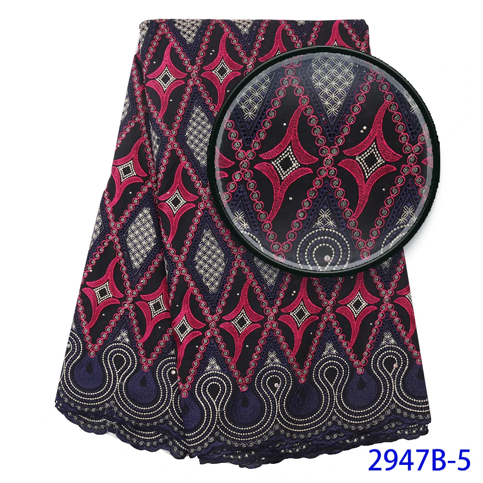 Африканская кружевная ткань Австрия швейцарская вуаль кружева в швейцарской нигерийской хлопковой кружевной ткани для вечерних платьев QF2947B-4