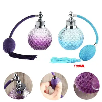 

100ml Crystal Refrume Spray Bottle Art Vintage Style Refillable Plastic Bottle Atomizer For Refrume Long Spray Bottle