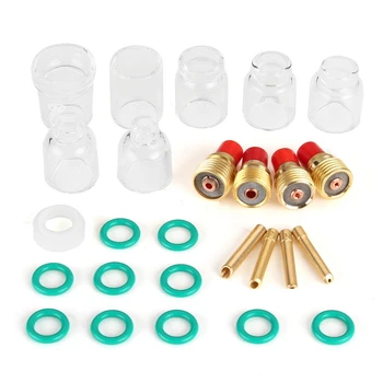 

New 26Pcs TIG Welding Accessories Torch Clamp Slot Cup Ring Glass for WP-9/20/25 Power Tool Accessories Tools Kit Set