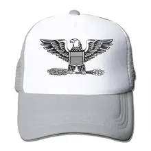 Cornol Clipart Американский военный унисекс Регулируемый Snapback ремень Дальнобойщик Шляпа сетка шляпа Солнцезащитная сетка бейсбольная Кепка черный