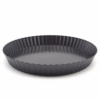 

9 Inch Non-Stick Tart Quiche Flan Pan Molds Pie Pizza Cake Round Mould Removable Loose Bottom Fluted Heavy Duty Pie Pan Bakeware
