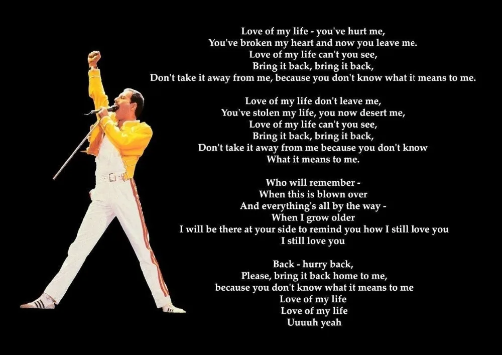 Queen любовь к своей жизни шелк постер декоративная стена картина 24x36inch|Рисование и