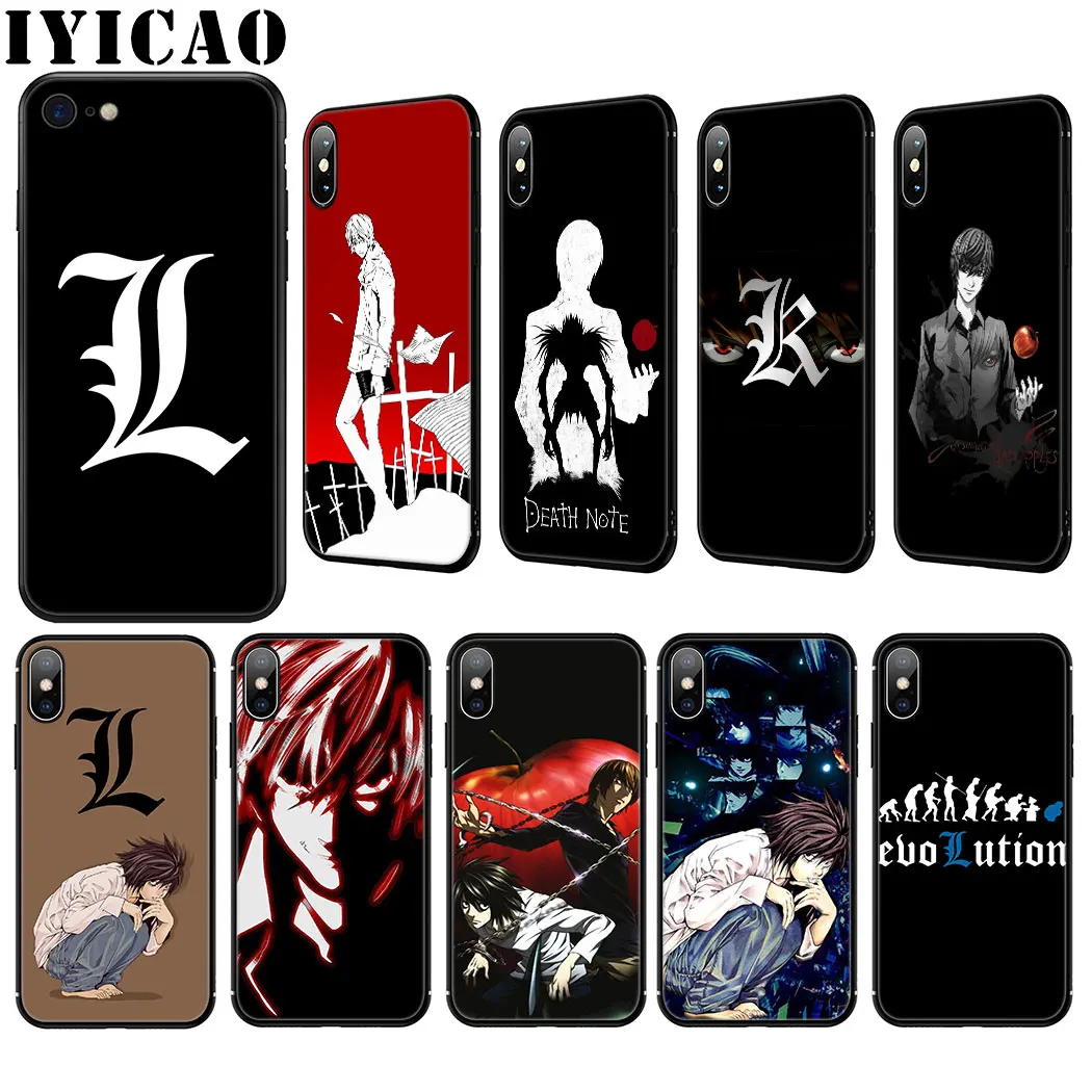 Death Note Ryuk L Silicone Soft Case for iPhone 11 Pro Max XR X XS 8 7 6 6S Plus 5 5S SE Cover |