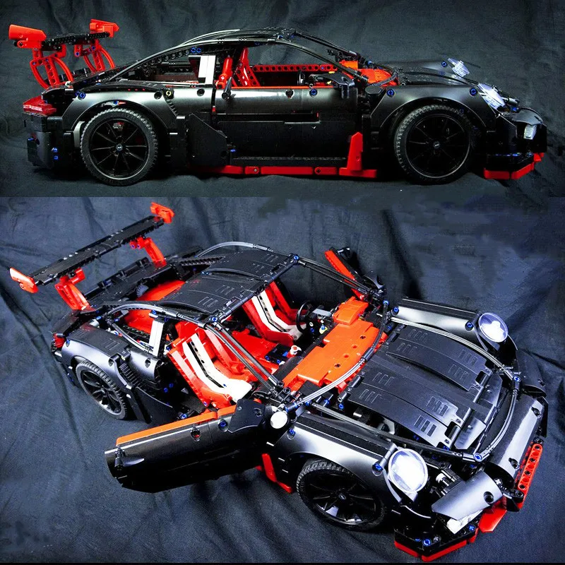

Technology series MOC black 911 GT3 RS Super racing car children building blocks toys technic speed cars model bricks