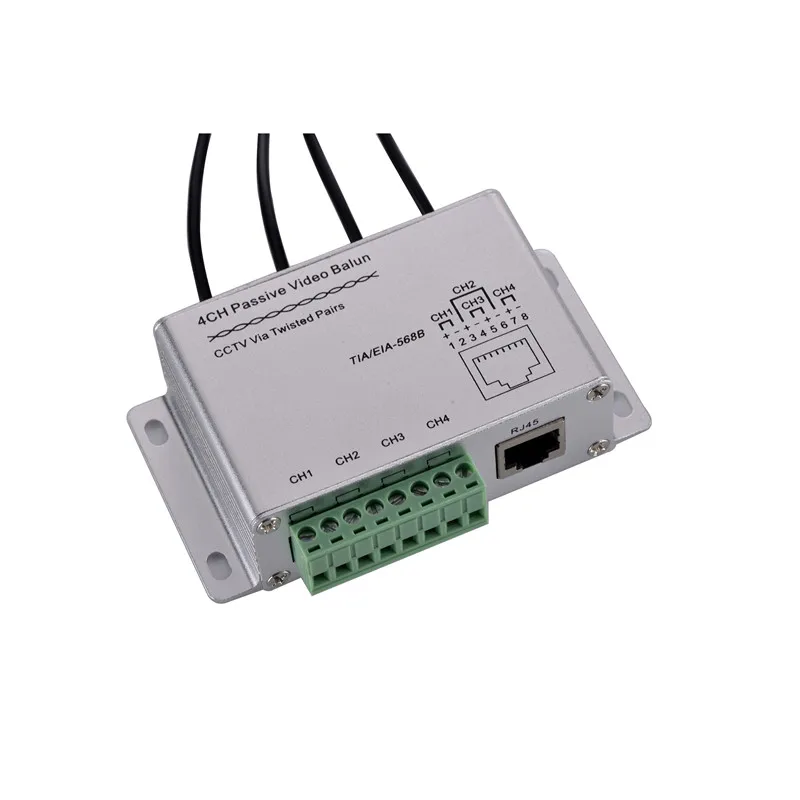 CCTV 4CH пассивный видео BNC к UTP RJ45 коаксиальный адаптер камеры DVR балун 4CH балун с UTP кабелем