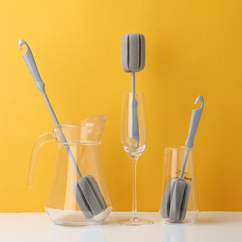 

Long Handle Cleaning Brush Household Kitchen Water Cup Tea Cup Glass Cup Washing Brush Sponge Cup Washing Brush