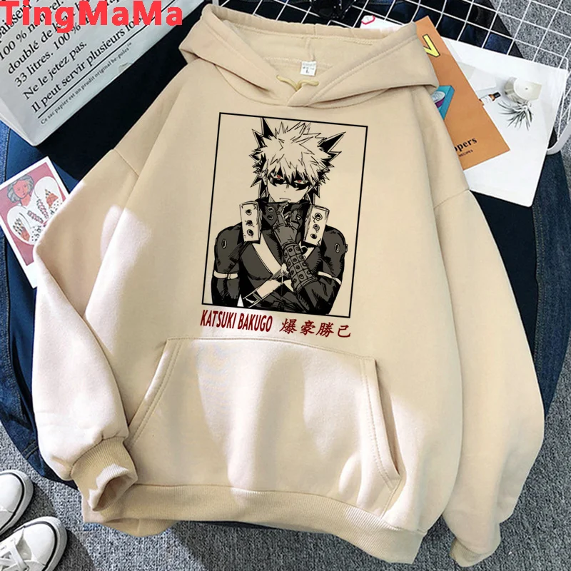 

My Hero Academia Bakugo hoodies male hip hop anime streetwear male hoody pullover plus size grunge