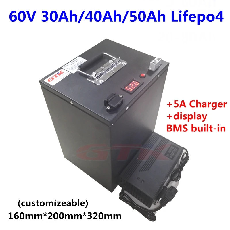 Перезаряжаемый литиевый Аккумулятор lifepo4 60 в 30 Ач 40 50 с BMS для электрического