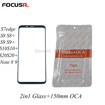 

2in1 Glass+OCA LCD Touch Screen Glass Cover Touch Panel With 150um OCA For Samsung S7edge S8 S8+ S9 S9+ S10 S10+ S20 Note 8 9