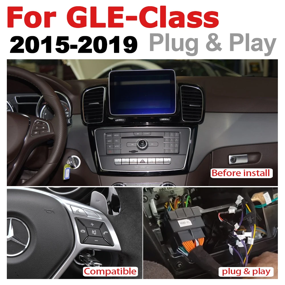 Android 7 0 Автомобильный мультимедийный GPS навигационный плеер для Mercedes Benz GLE Class 2015 ~