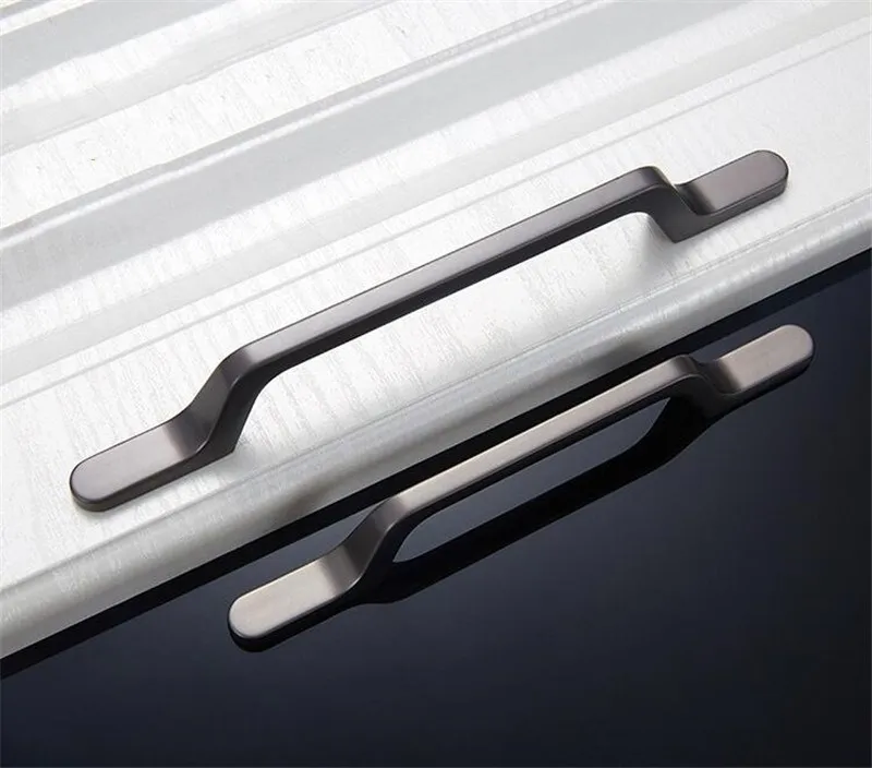 2pcs free shipping Zinc Alloy Handle European Style Kitchen Cabinet Pulls Wardrobe Door Knobs Simple Household Handle Furniture Hardware  