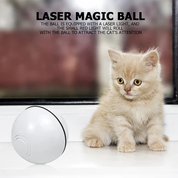 

USB Pet Cat Electric Rolling Ball Cat Interactive Toys Rotate Laser Magic Ball for Household Animal Cats Accessories
