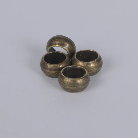 Copper Ball Crimp End Beads Diy Bracelet Necklace Accessories Stopper Spacers Beads For Jewelry Making